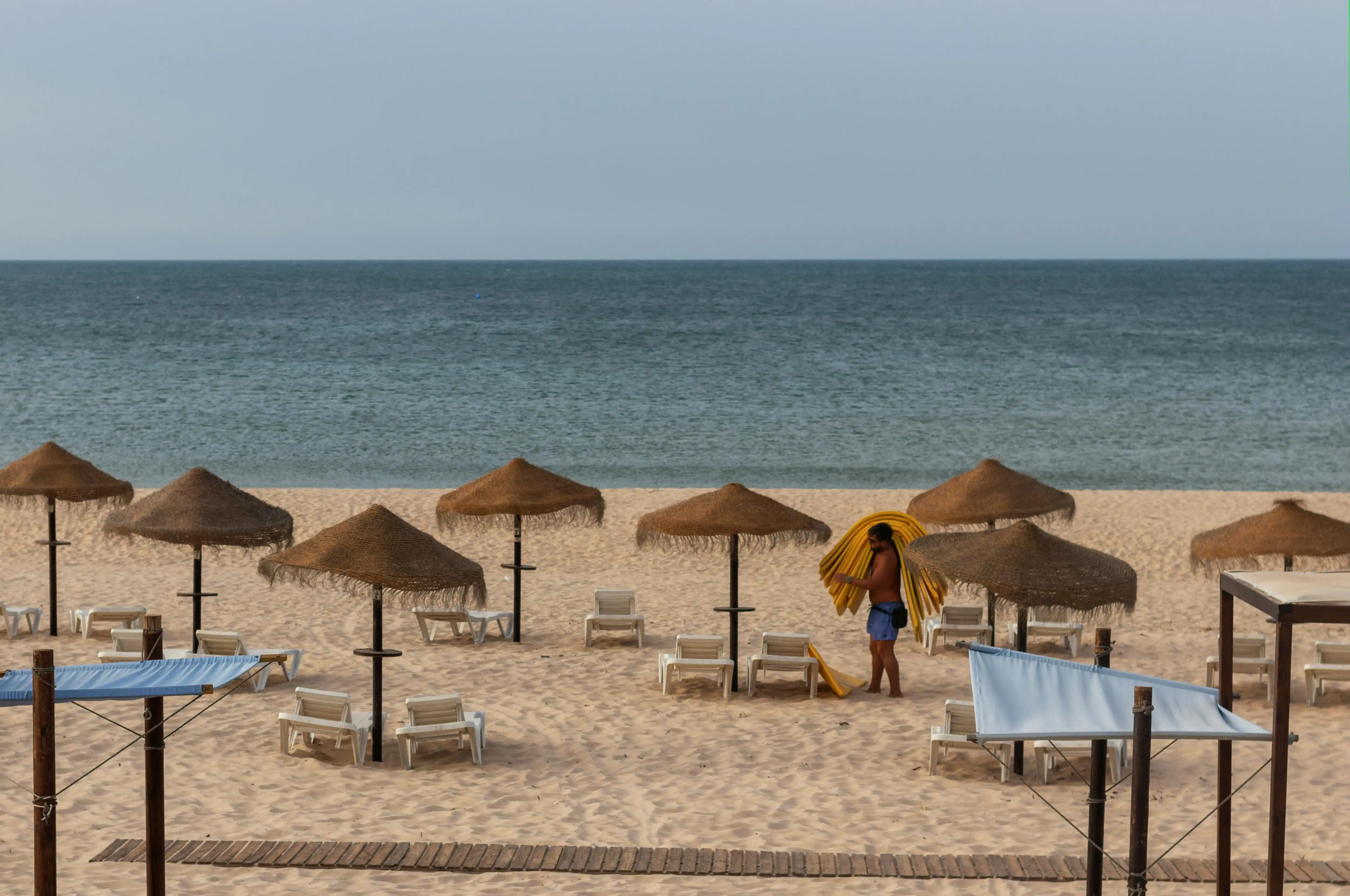 Golden sands near Benaulim Beach close to a resort in South Goa for couples