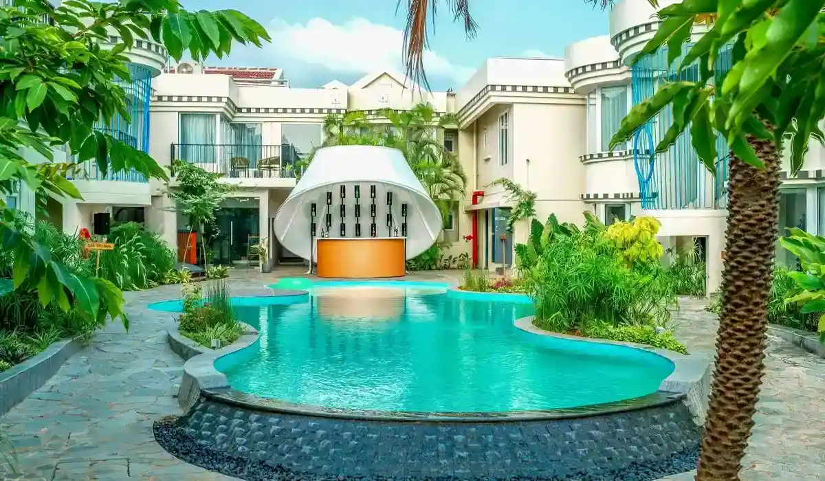 Elegant outdoor space at a resort in South Goa perfect for a romantic getaway