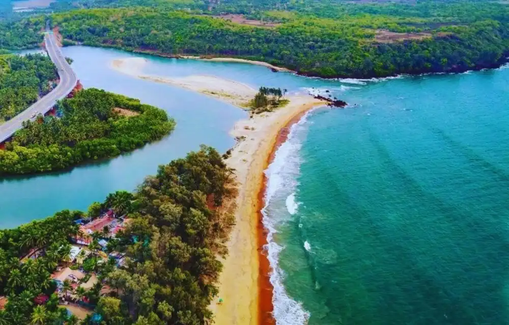 Peaceful Galgibaga Beach near hotels in South Goa India