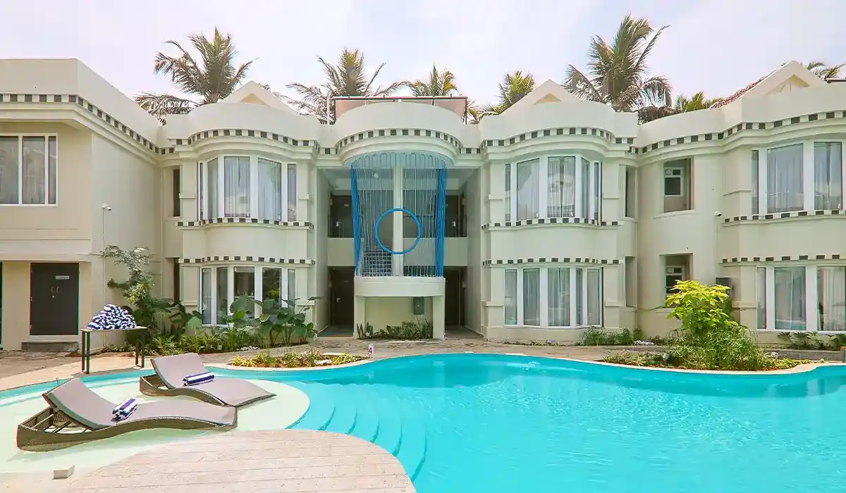 Luxury poolside area at a resort in Goa ideal for couples and relaxation