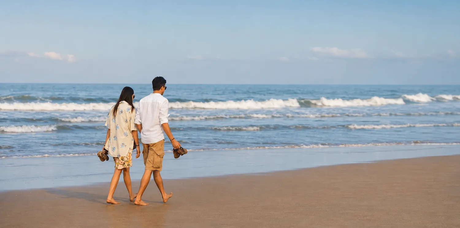 Couple at sunset in South Goa