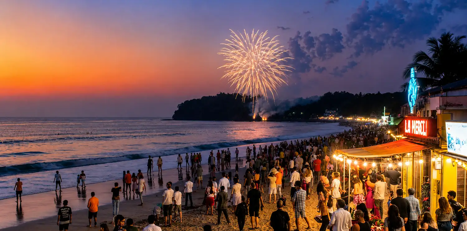 South Goa beaches during the festive season