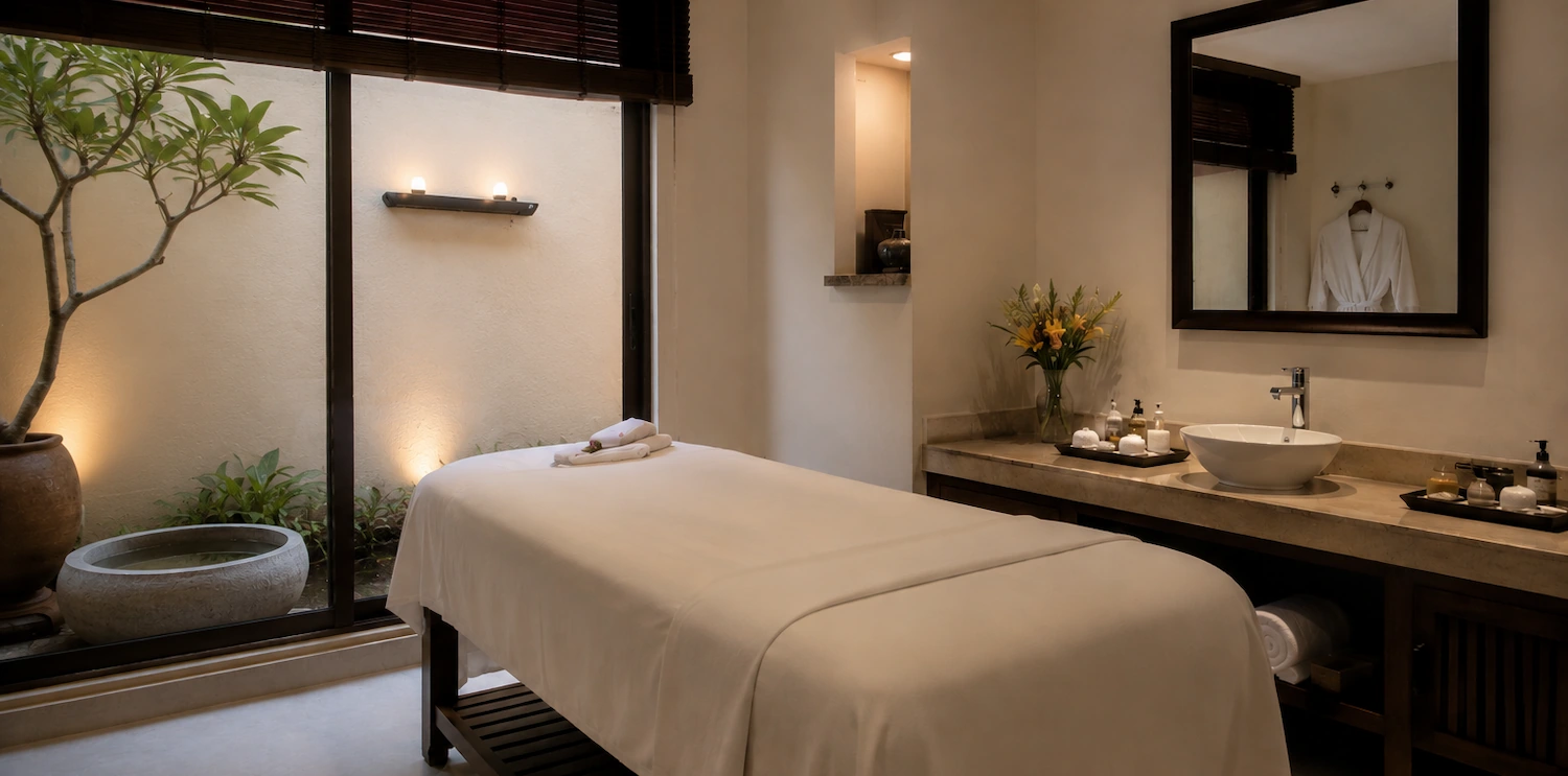 Couple spa room at an adults-only South Goa resort