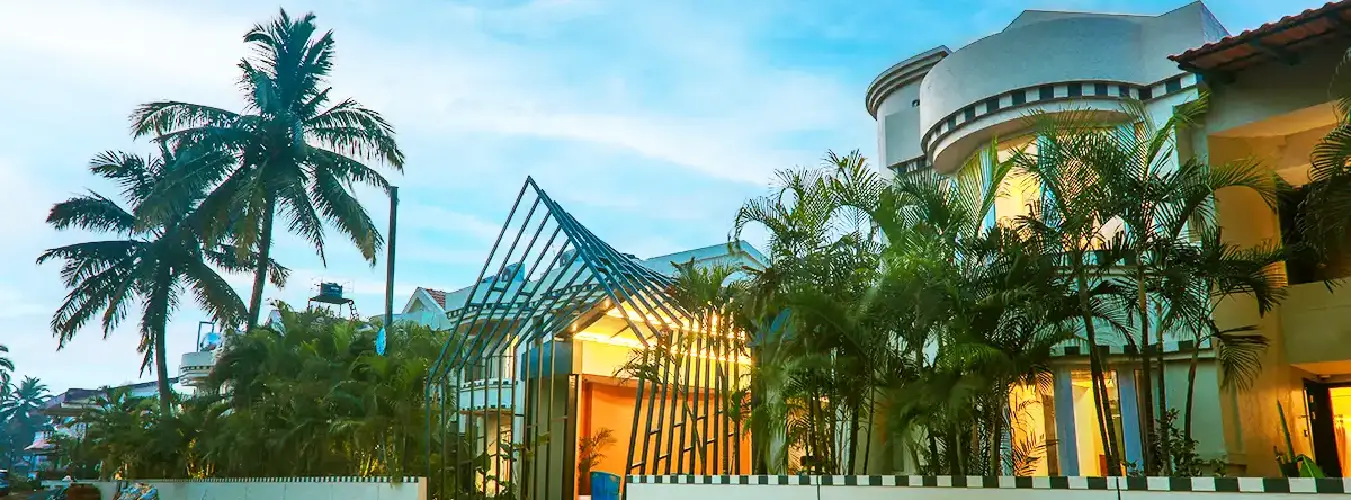 Kingfisher room at Orchid Passaros Goa with a comfortable bed and modern bathroom