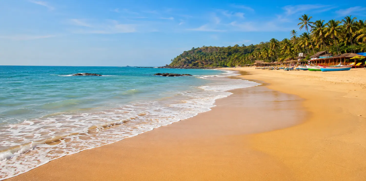 Scenic beach and coastal landscape in South Goa