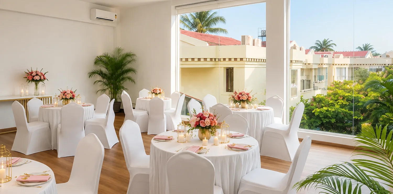 Romantic wedding setting at a South Goa resort