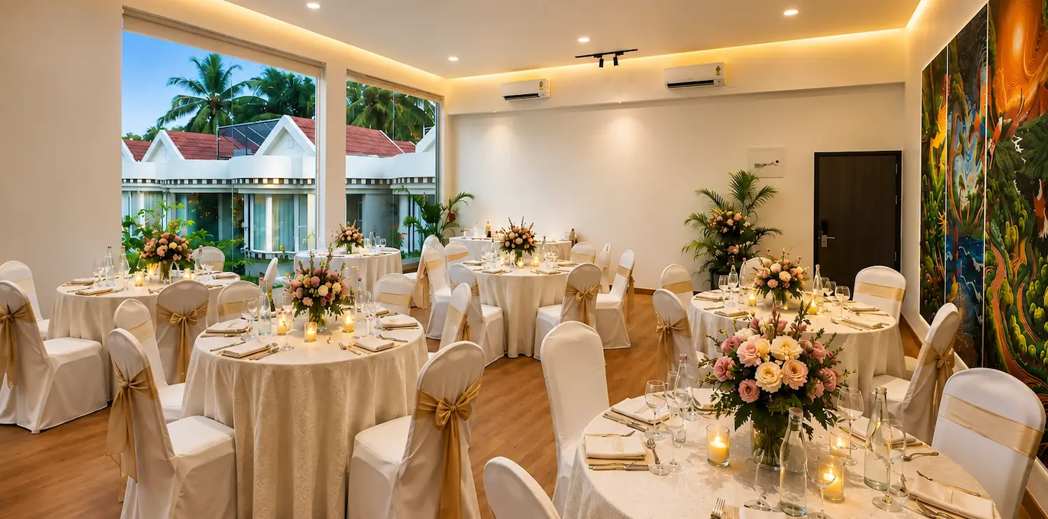 Luxury couples accommodation for a beach wedding in Goa
