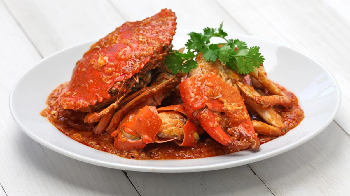 Crab xacuti Goan seafood dish at a luxury resort in South Goa