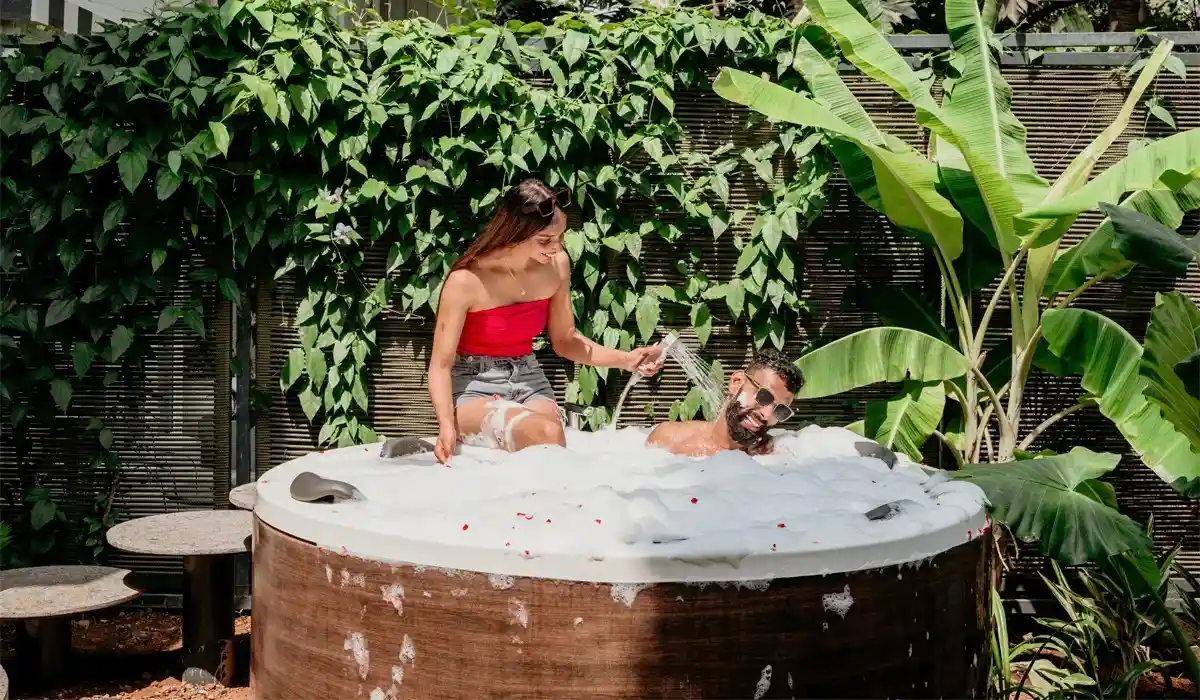 Book a romantic jacuzzi session for couples in South Goa Reserve a couples jacuzzi experience at resort near Benaulim Beach