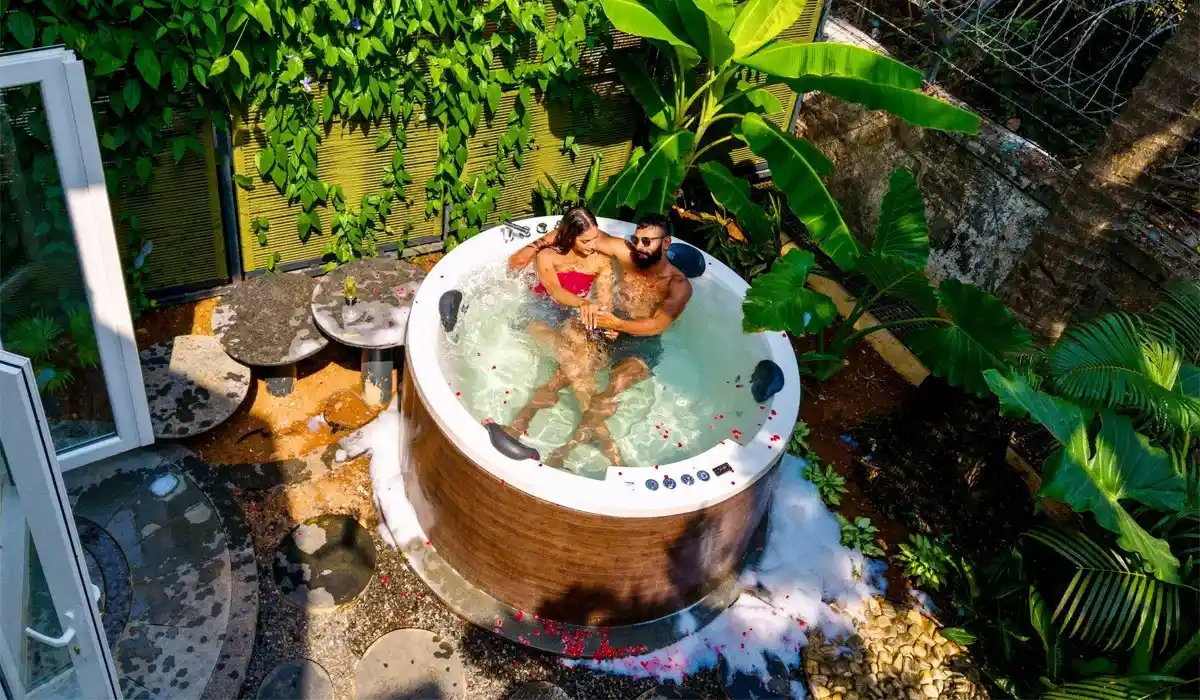 Reserve a memorable jacuzzi time for couples at South Goa resort Book your romantic jacuzzi experience at a luxury South Goa resort