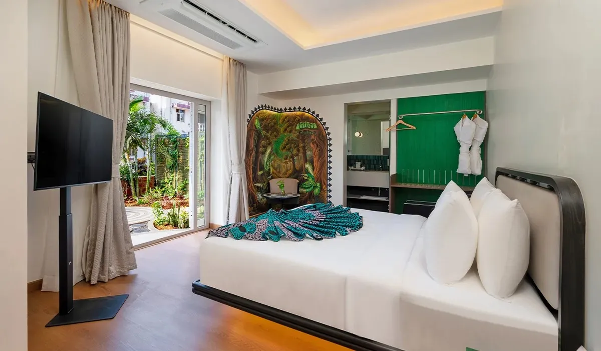 Bee Eater Oasis Room at a Luxury South Goa Resort Near Benaulim Beach, Perfect for a Romantic Getaway